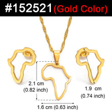 Load image into Gallery viewer, African Outline Map Necklaces + Earring Sets

